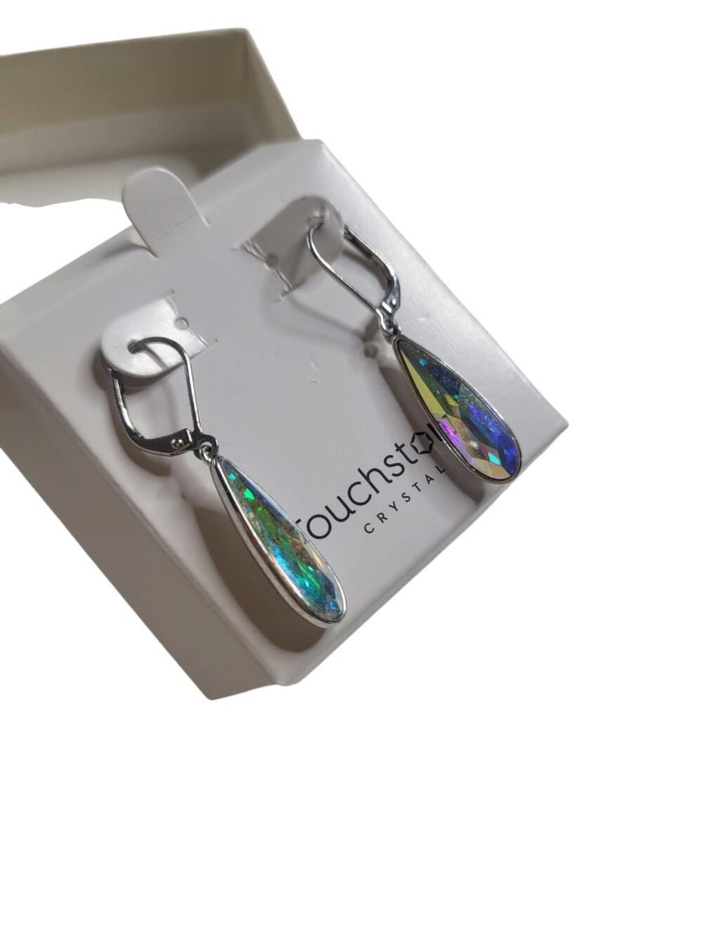 Touchstone Crystal Aurora Borealis Drop Earrings